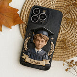Graduation Gift - Personalized Graduation 3D Embossed Leather Phone Case