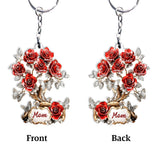 Flowers For Mom Grandma - Personalized Mother Keychain