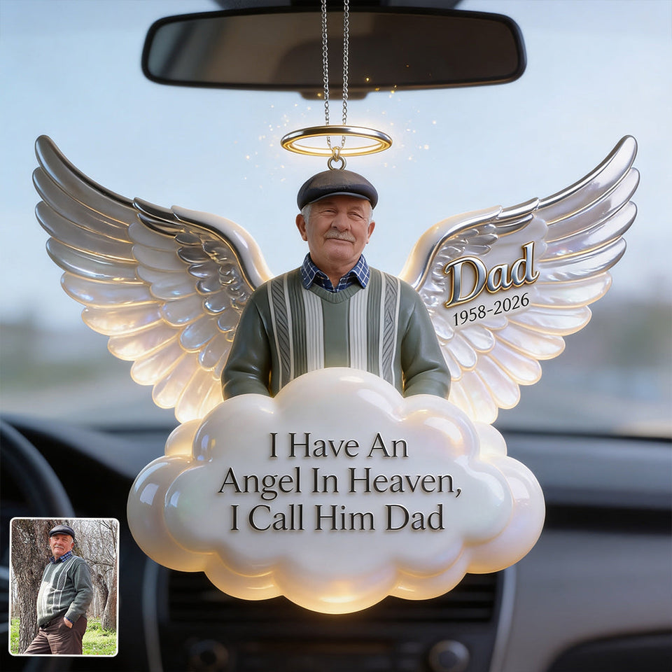 Angel Wing - Personalized Memorial Car Ornament