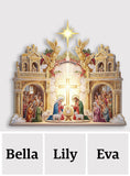 Nativity Scene Jesus - Personalized Christian Shaped Doormat/ Rug