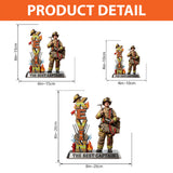 Custom Any Photo Proud Firefighter - Personalized Firefighter Custom Shaped Acrylic Plaque