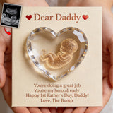 Happy 1st Father's Day - Personalized Pregnancy Pocket Hug Card