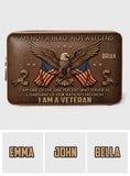 I Am US Veteran - Personalized Veteran Travel Cigar Humidor Case