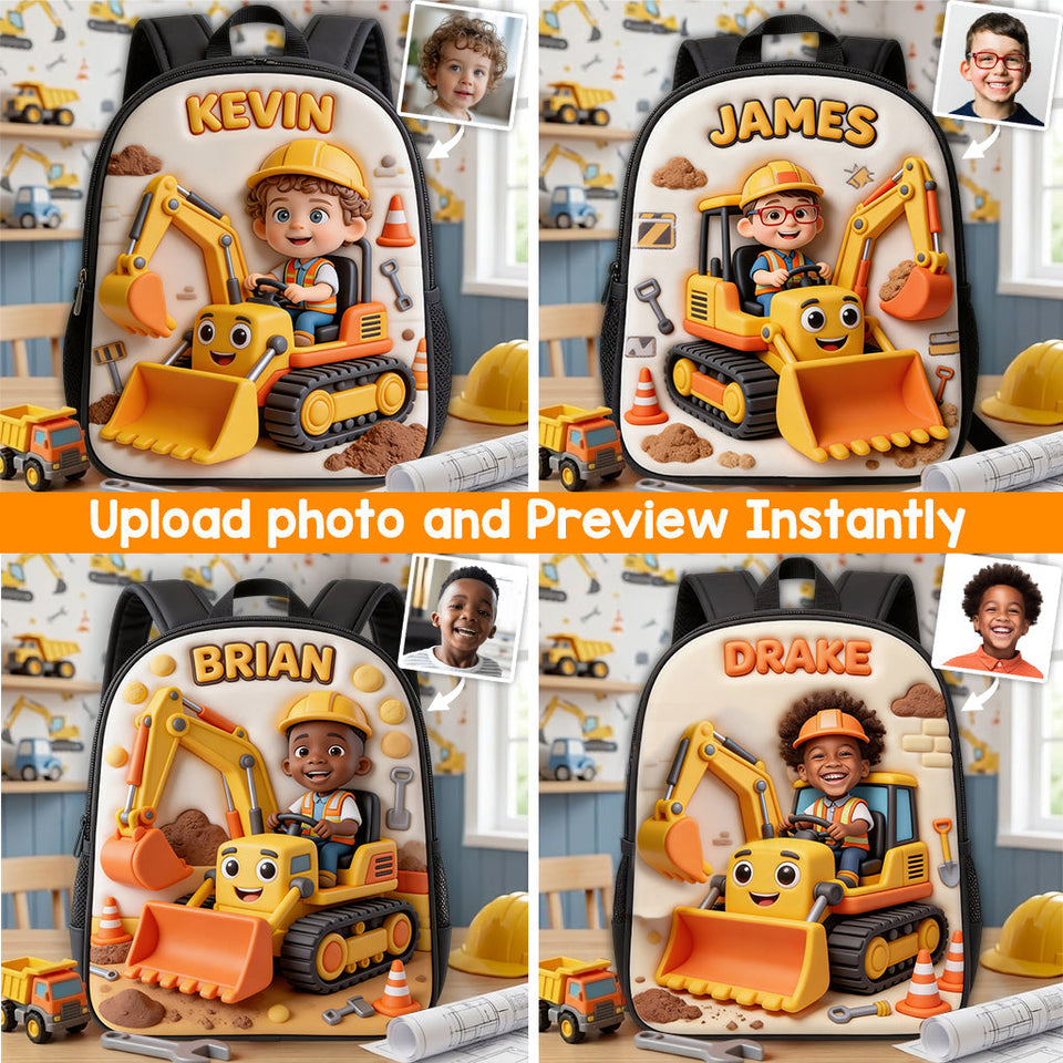 Custom Any Photo Perfect Gift For Kids - Personalized Kid Multifunctional Backpack
