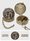 You Never Walk Alone Gift For Dad, Grandpa, Son,.. - Personalized Father Compass