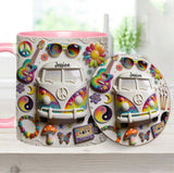 Love Hope Peace - Personalized Hippie Accent Mug & Coaster