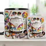 Love Hope Peace - Personalized Hippie Accent Mug & Coaster
