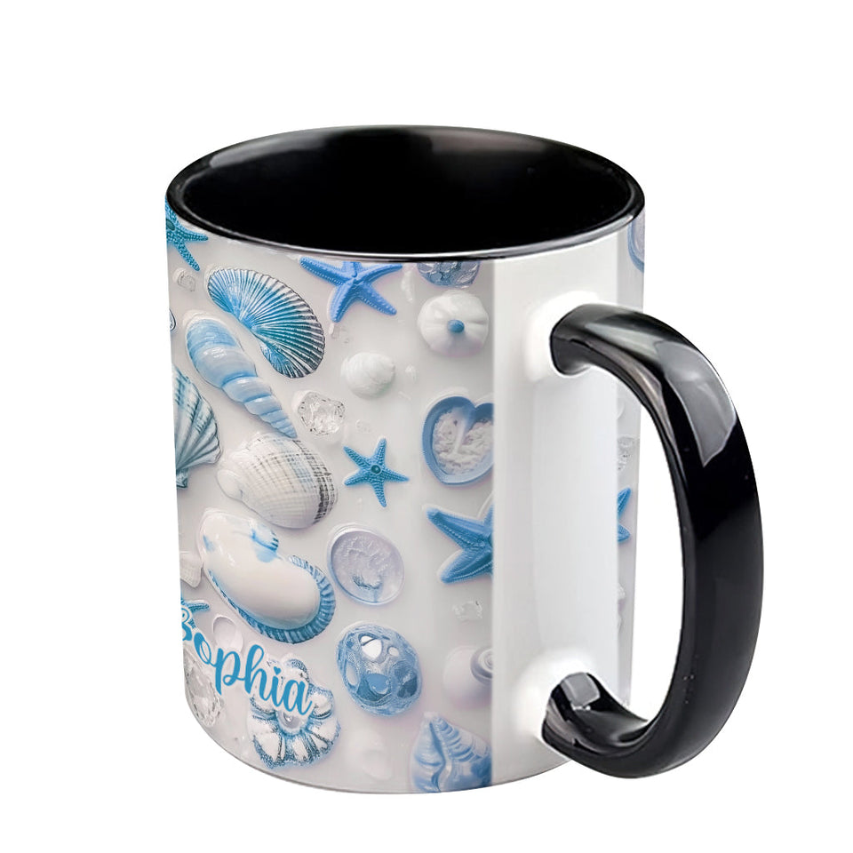 Beach Lovin' Girl - Personalized Sea Lover Accent Mug