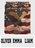 Patriotic American Bald Eagle - Personalized Bald Eagle Bedding Set