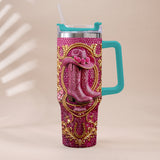 Cowgirl Boots - Personalized Cowgirl Tumbler With Plush Charm