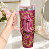 Cowgirl Boots - Personalized Cowgirl Tumbler With Plush Charm