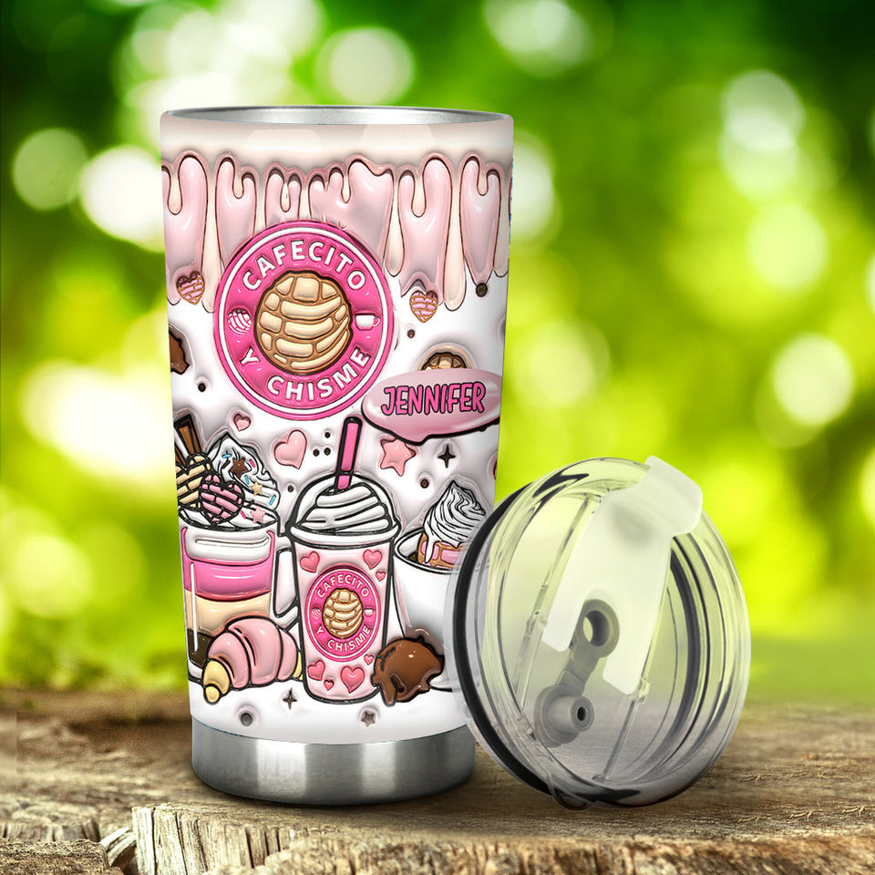 Cafecito Y Chisme - Personalized Coffee Tumbler