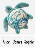 You & Me We Got This - Personalized Turtle Faux Fur Shaped Pillow