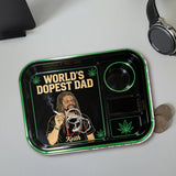 Custom Rolling Tray From Any Photo, Gift For World's Dopest Dad - Personalized Weed Catch-All Tray