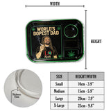 Custom Rolling Tray From Any Photo, Gift For World's Dopest Dad - Personalized Weed Catch-All Tray