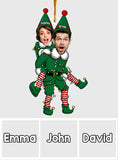 Playful Elf - Personalized Couple Transparent Ornament