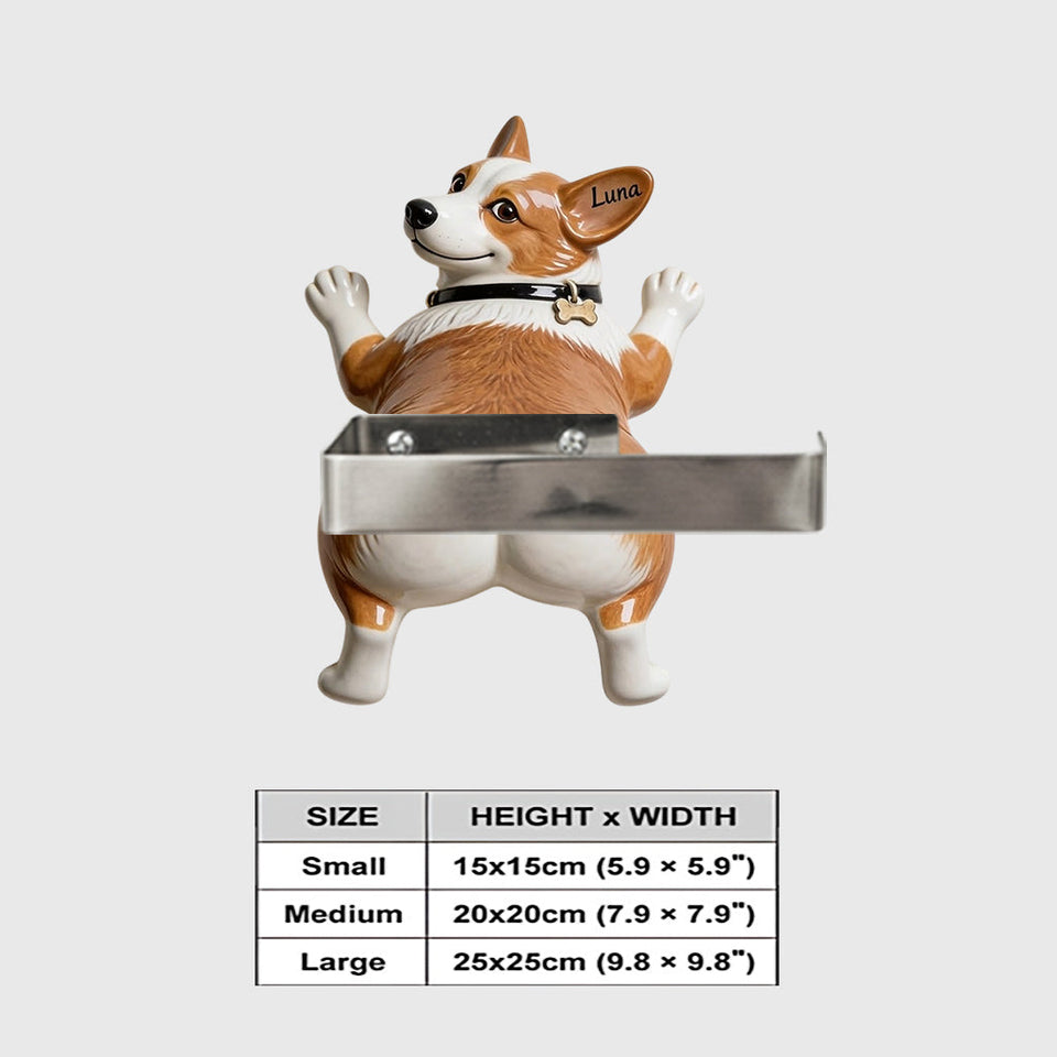 Cheeky Wall Buddy - Personalized Dog Toilet Paper Holder