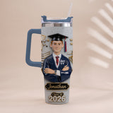 Graduation Girl - Personalized Graduation Tumbler With Handle