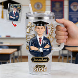 Graduation Girl - Personalized Graduation Tumbler With Handle
