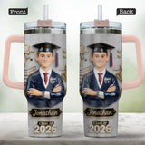 Graduation Girl - Personalized Graduation Tumbler With Handle
