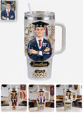 Graduation Girl - Personalized Graduation Tumbler With Handle