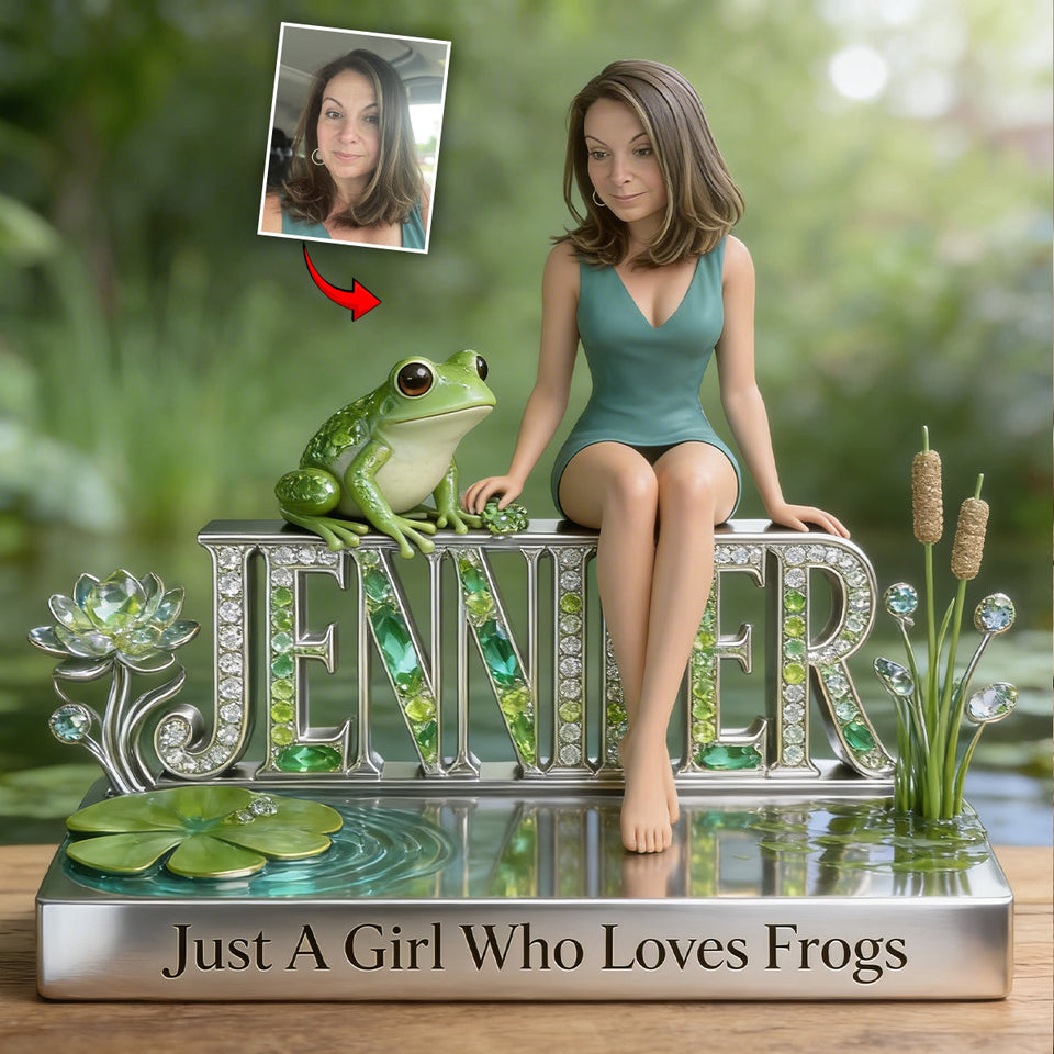 Just A Girl Who Loves Frogs - Personalized Frog Custom Shaped Acrylic Plaque