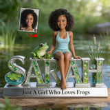 Just A Girl Who Loves Frogs - Personalized Frog Custom Shaped Acrylic Plaque