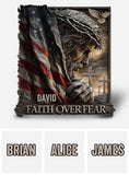 Jesus American Faith Over Fear - Personalized Christian Custom Shaped Acrylic Plaque