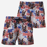 Patriotic Dog - Personalized Dog Hawaiian Shirt & Men Shorts