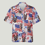 Patriotic Dog - Personalized Dog Hawaiian Shirt & Men Shorts