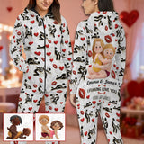 I Love You - Personalized Spicy Couple Hooded Jumpsuit