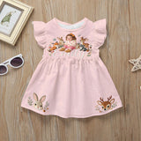 Woodland Cute Gift For Girl/ Daughter/ Granddaughter... - Personalized Kid Kid Ruffle Sleeve Dress