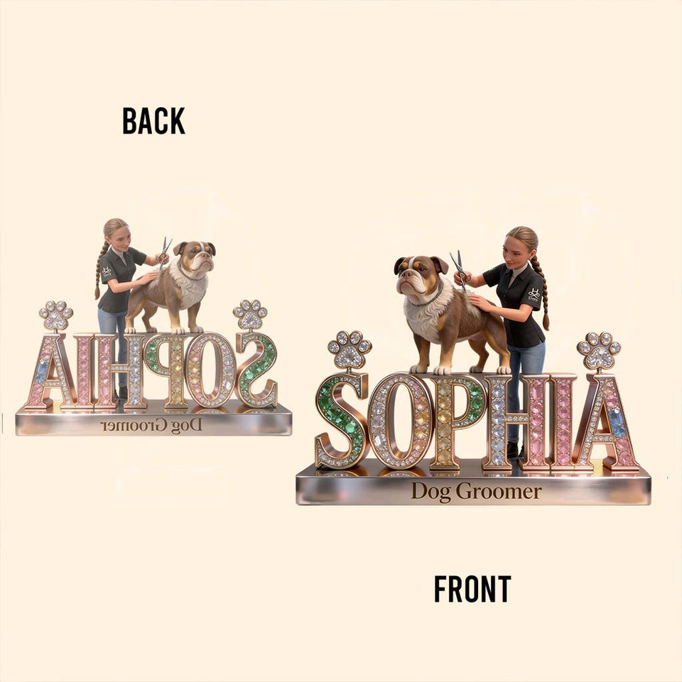 Groomer's Life - Personalized Dog Groomer Custom Shaped Acrylic Plaque