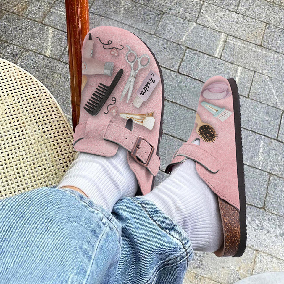 Hairdresser, Hair Stylist - Personalized Hairdresser Clogs With Arch Support