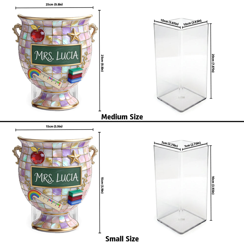 Teacher Gifts - Personalized Teacher Acrylic Pot