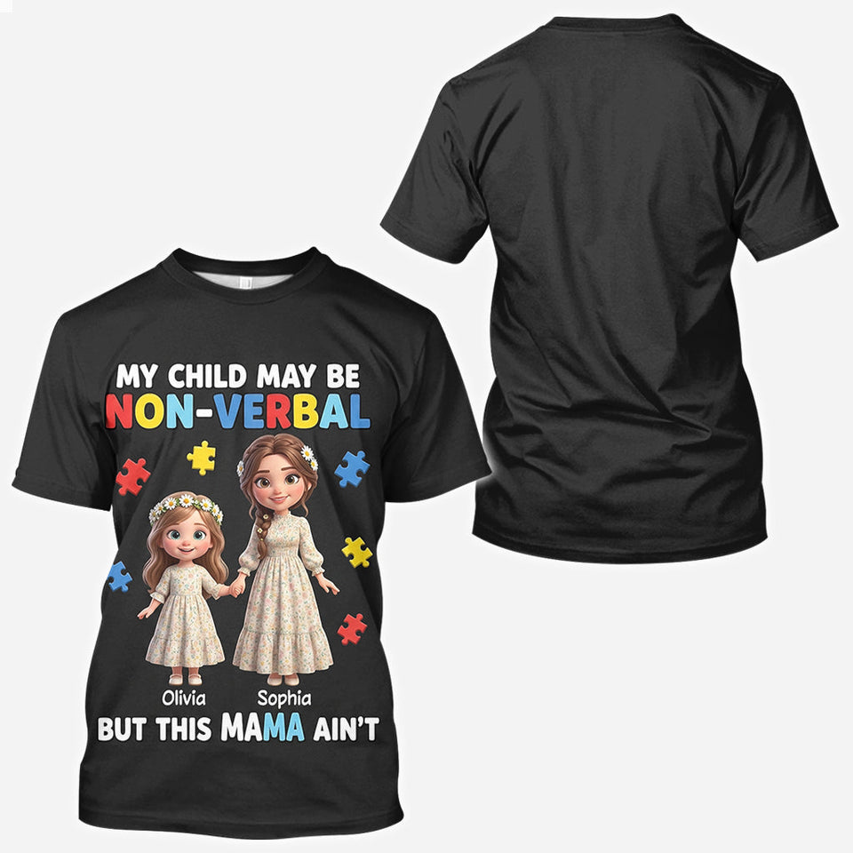 Proud Autism Mom - Personalized Autism Awareness All Over Shirt