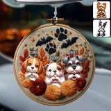 Tis The Season - Personalized Dog Car Ornament