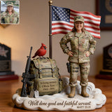 Military Tribute Memorial - Personalized Veteran Custom Shaped Acrylic Plaque