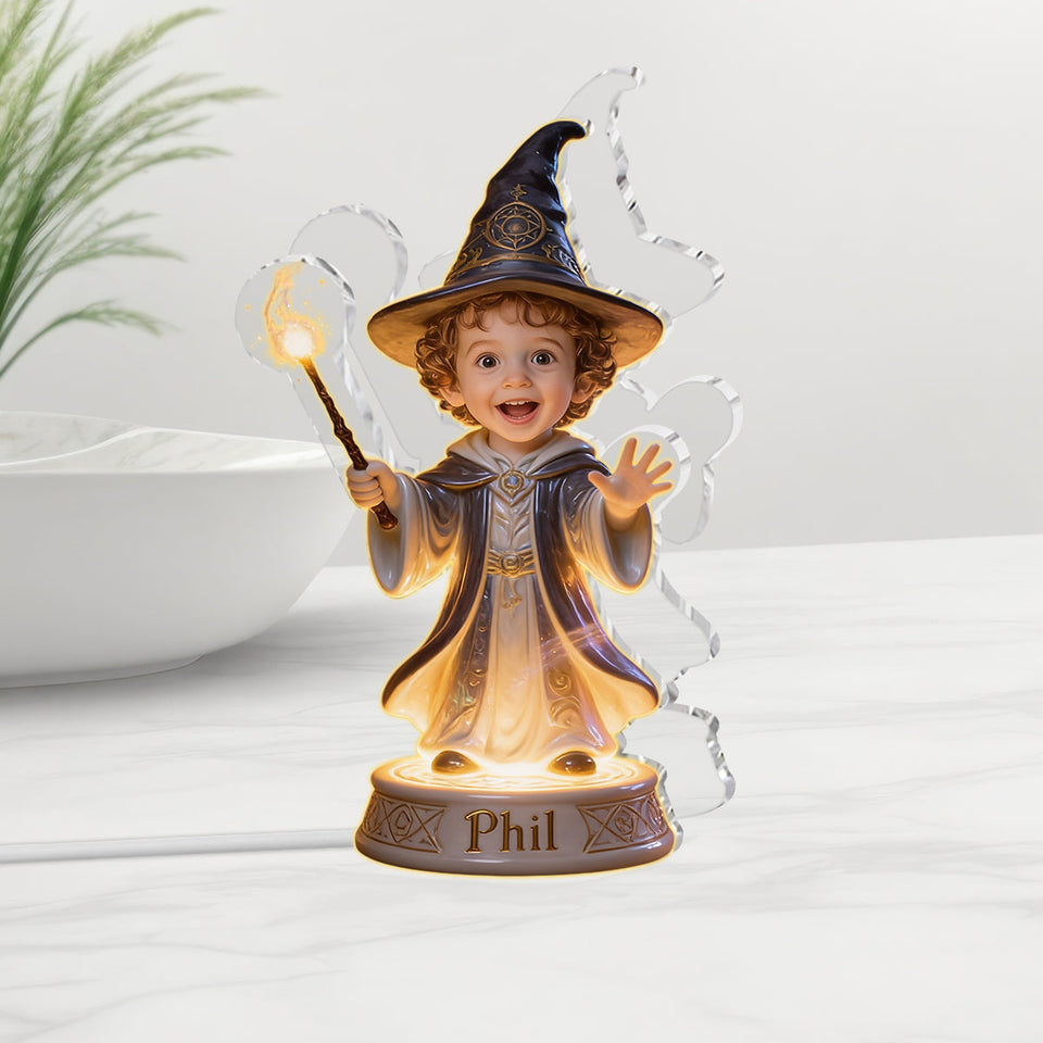 Magical Witch Wizard - Personalized Witch Acrylic LED Night Light