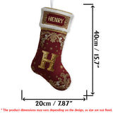 Name Initial Alphabet - Personalized Family Shaped Christmas Stocking