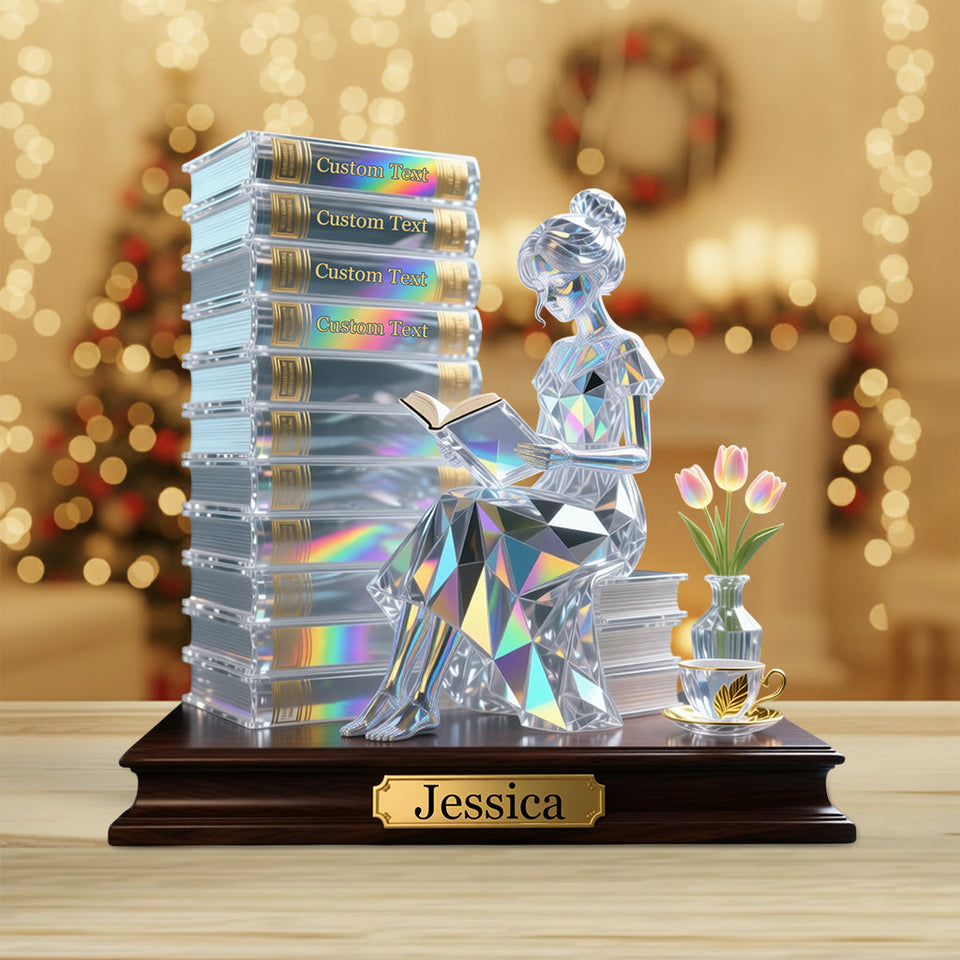 Perfect Gift For Book Lovers - Personalized Book Custom Shaped Acrylic Plaque