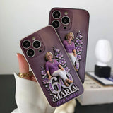 Custom Any Photo Perfect Gift For Mom, Grandma - Personalized Birthday 3D Embossed Leather Phone Case
