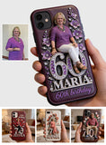 Custom Any Photo Perfect Gift For Mom, Grandma - Personalized Birthday 3D Embossed Leather Phone Case