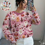 Merry Christmas Santa Cartoon Characters - Personalized Christmas Ugly Sweater