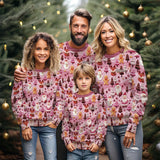 Merry Christmas Santa Cartoon Characters - Personalized Christmas Ugly Sweater