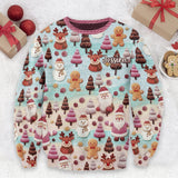 Merry Christmas Santa Cartoon Characters - Personalized Christmas Ugly Sweater
