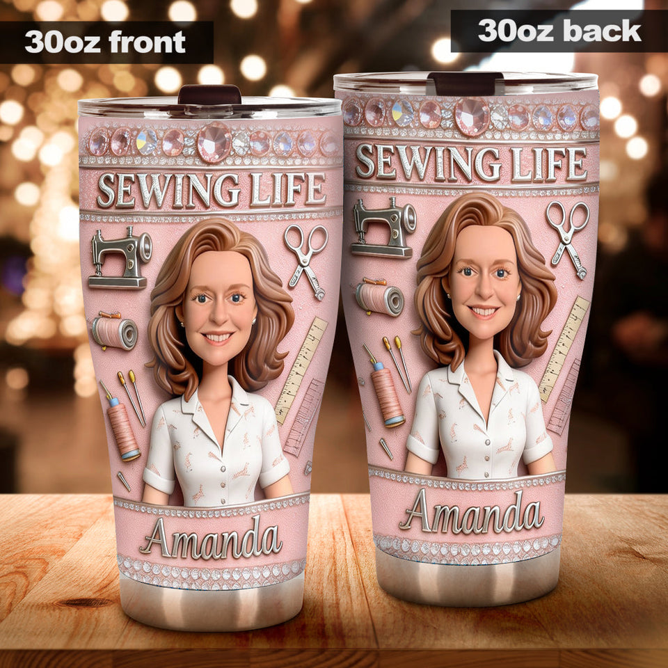 Custom Any Photo - Personalized Sewing Tumbler