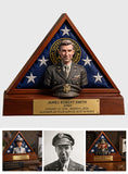 Old Photo Restroration, Memorial Veteran - Personalized Veteran Custom Shaped Wood Plaque