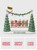 Gingerbread Family Merry Christmas - Personalized Family Plaque With Charm