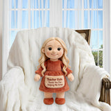 Thanks For Helping Me Grow - Personalized Teacher Premium Faux Fur Pillow